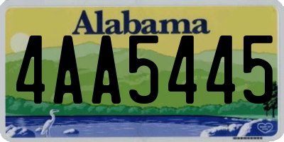 AL license plate 4AA5445