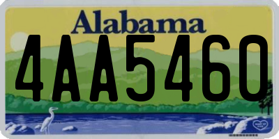 AL license plate 4AA5460