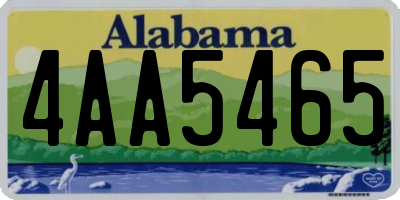 AL license plate 4AA5465