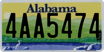 AL license plate 4AA5474