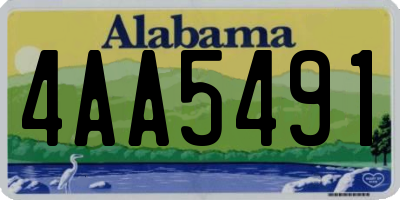 AL license plate 4AA5491