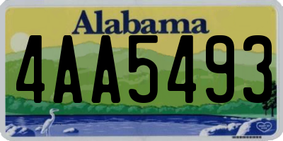AL license plate 4AA5493