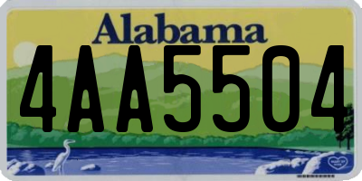 AL license plate 4AA5504