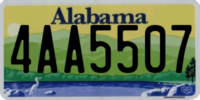 AL license plate 4AA5507