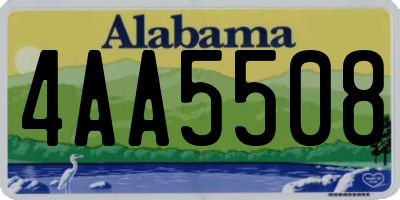 AL license plate 4AA5508