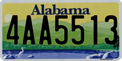 AL license plate 4AA5513
