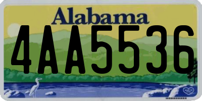 AL license plate 4AA5536
