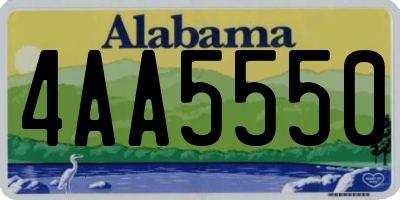 AL license plate 4AA5550