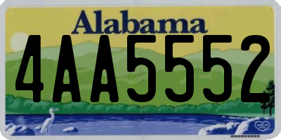 AL license plate 4AA5552