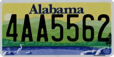 AL license plate 4AA5562