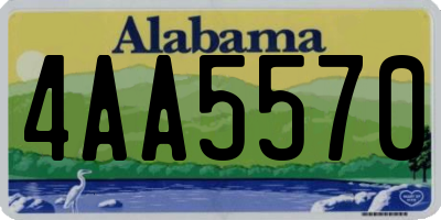 AL license plate 4AA5570