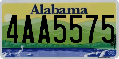 AL license plate 4AA5575
