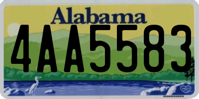 AL license plate 4AA5583
