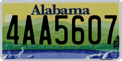 AL license plate 4AA5607