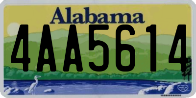 AL license plate 4AA5614