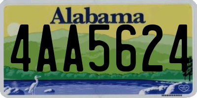 AL license plate 4AA5624