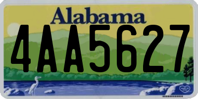 AL license plate 4AA5627