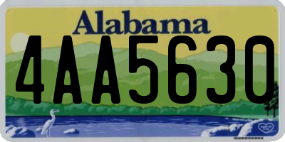 AL license plate 4AA5630