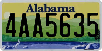 AL license plate 4AA5635