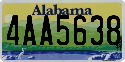 AL license plate 4AA5638