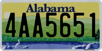 AL license plate 4AA5651
