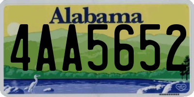 AL license plate 4AA5652