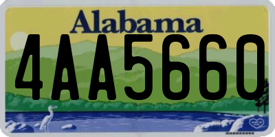 AL license plate 4AA5660