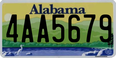 AL license plate 4AA5679