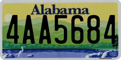 AL license plate 4AA5684