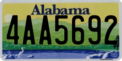 AL license plate 4AA5692