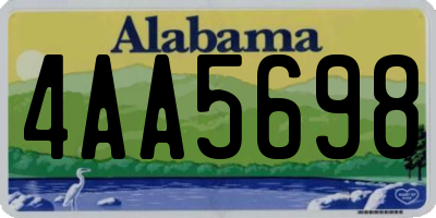 AL license plate 4AA5698