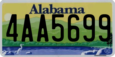AL license plate 4AA5699