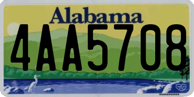 AL license plate 4AA5708