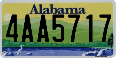 AL license plate 4AA5717