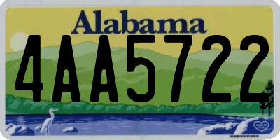 AL license plate 4AA5722