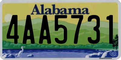 AL license plate 4AA5731