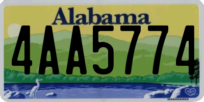 AL license plate 4AA5774