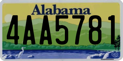 AL license plate 4AA5781