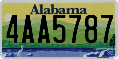 AL license plate 4AA5787