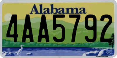 AL license plate 4AA5792