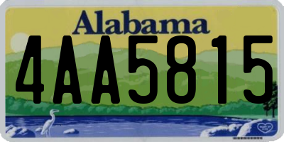 AL license plate 4AA5815