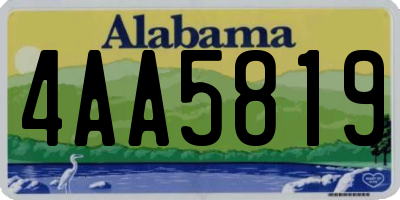 AL license plate 4AA5819