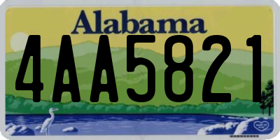 AL license plate 4AA5821