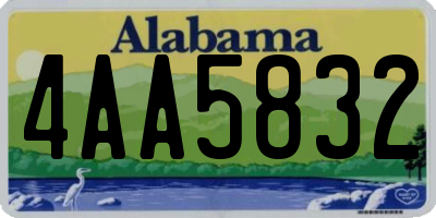 AL license plate 4AA5832