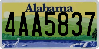 AL license plate 4AA5837