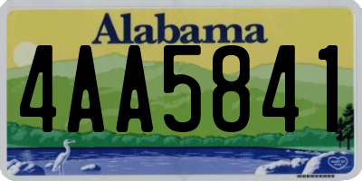 AL license plate 4AA5841
