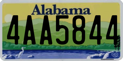 AL license plate 4AA5844