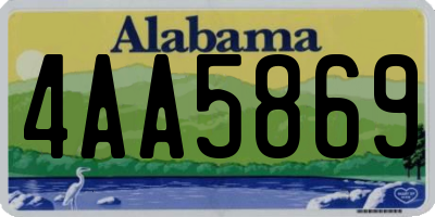 AL license plate 4AA5869