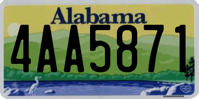 AL license plate 4AA5871