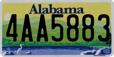 AL license plate 4AA5883